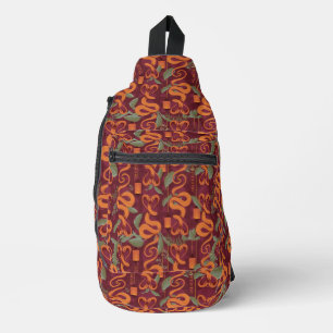 Sac À Bandoulière Serpent Luxe Motif - Le Lotus Blanc