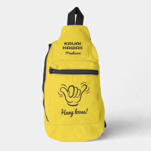 Sac À Bandoulière Shaka de nom, emplacement et couleur personnalisés