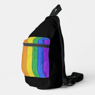 Sac À Bandoulière SlipperyJoe's classique arc-en-ciel tactile artisa