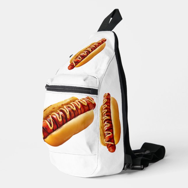 Sac À Bandoulière SlipperyJoe's hot dog niché doucement pain jaune v (Coin droit)
