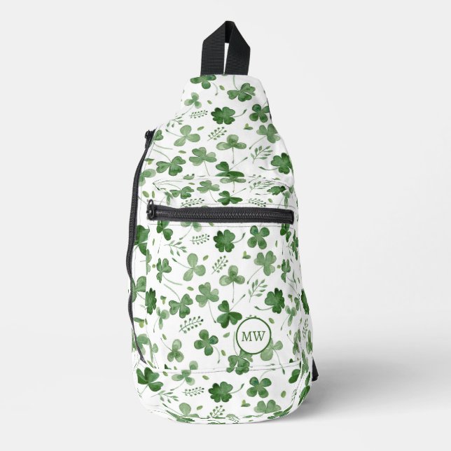 Sac À Bandoulière Soft Watercolor Shamrock (Recto)