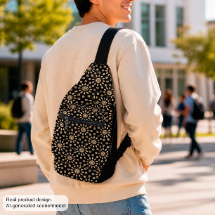 Sac À Bandoulière Soleil Doré Rétro