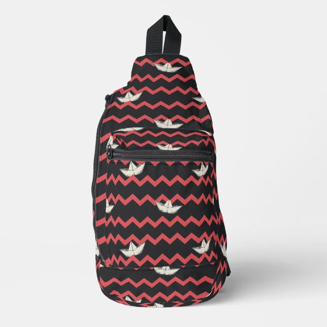 Sac À Bandoulière SS Georgie Boat Chevron Motif (Recto)