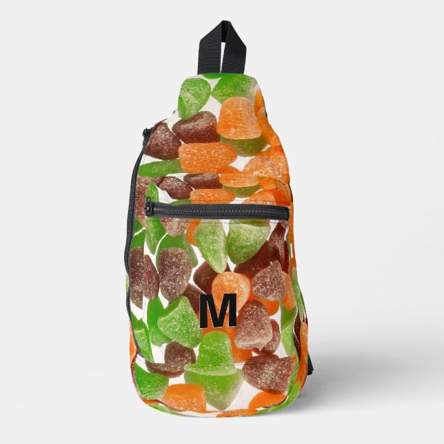 Sac À Bandoulière Sucre de gomme rouge orange saupoudré Monogramme (Recto)