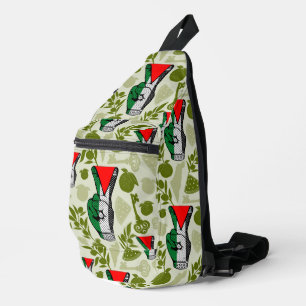 Sac À Bandoulière Symbole triangle rouge de résistance à la main du 