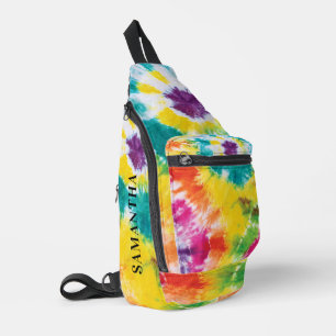 Sac À Bandoulière Teinture à tarte arc-en-ciel colorée personnalisée