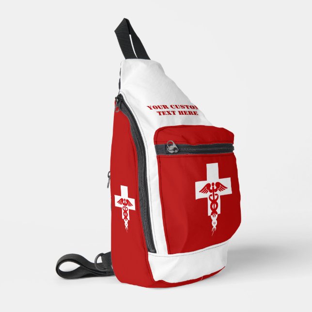 Sac À Bandoulière Texte personnalisé Médicale professionnel (Coin gauche)