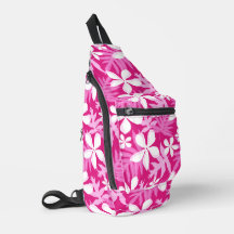 TIARE MOTIF EN ROSE CHAUDE