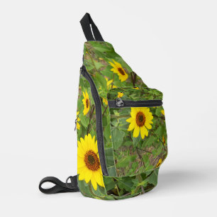 Sac À Bandoulière Tournesols qui se balancent dans le vent,