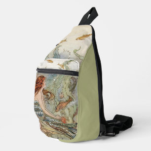 Sac À Bandoulière Unique sous la mer Sirène Vintage