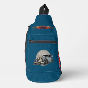 Sac À Bandoulière Voiture de course retro sci-fi personnalisée
