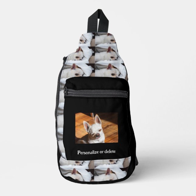 Sac À Bandoulière Votre chiot chien animal de compagnie photo person (Recto)