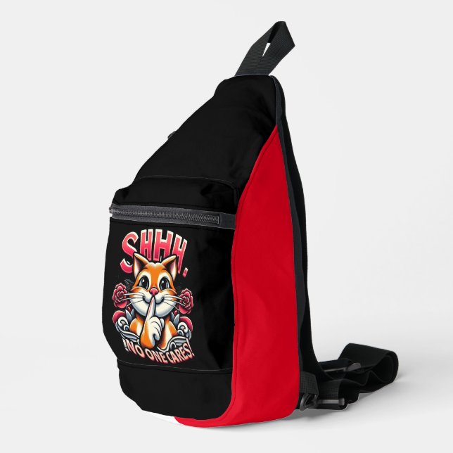 Sac À Bandoulière Whiskered Whispers Un Shhh Artiste Personne Ne S'E (Coin droit)