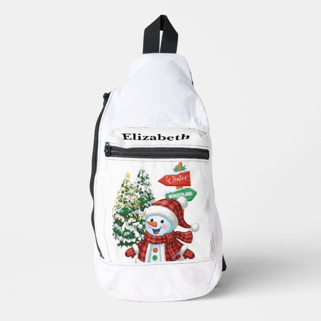 Sac À Bandoulière Winter Wonderland - Personalized Crossbody Bag (Recto)