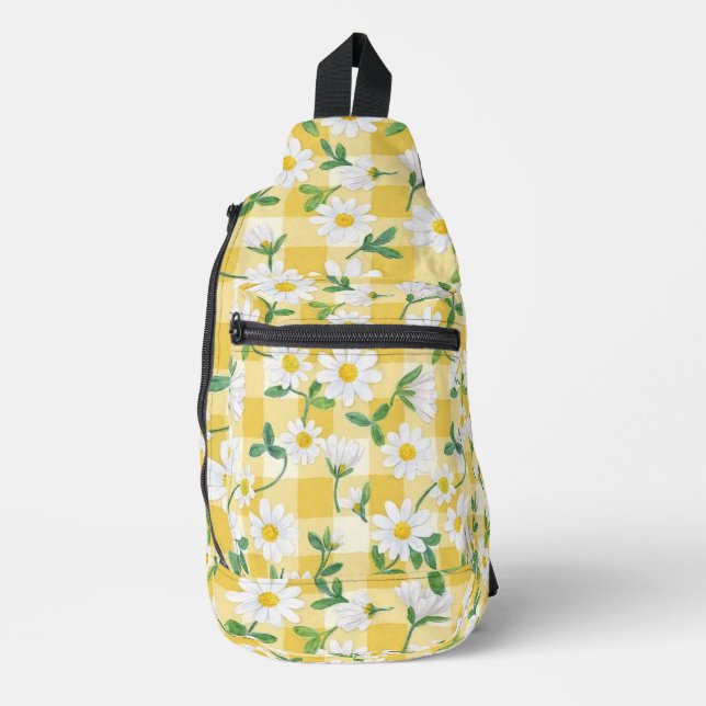 Sac À Bandoulière Yellow Daisy Floral Backpack /  (Recto)
