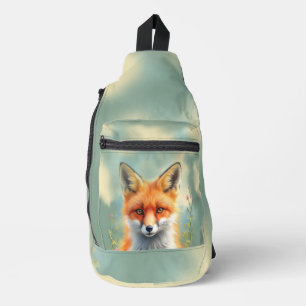 Sac À Bandoulière Yeux frappants d'un renard roux rusé  