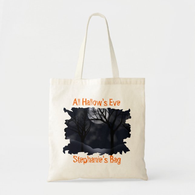 Sac à bonbons d'Halloween, personnalisable (Devant)