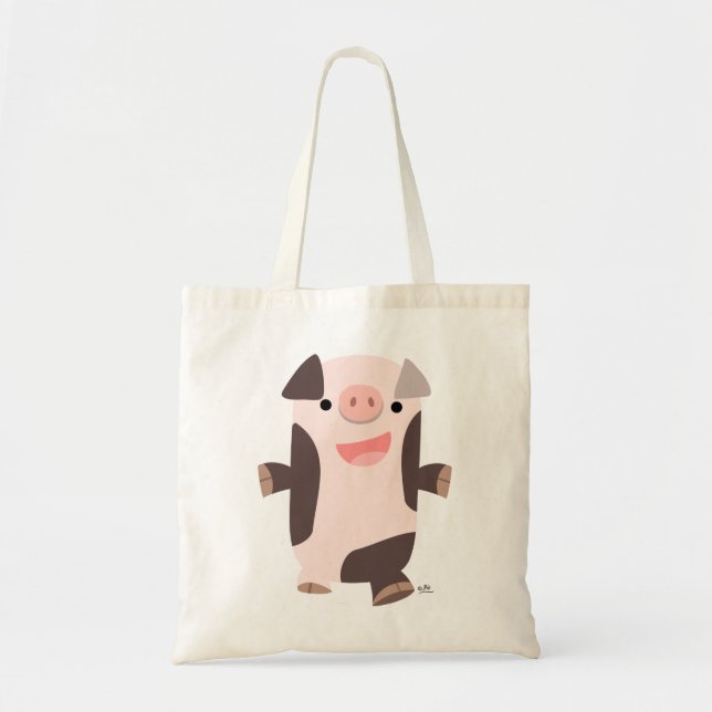 Sac à cochon souriant joli dessin (Devant)