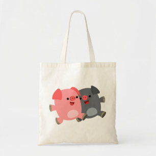 Sac à cochons de caricature noir et blanc