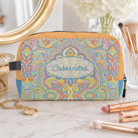 Sac à cosmétiques chic avec motif paisley coloré