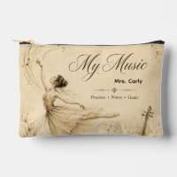 Sac à cosmétiques de musique de ballet vintage