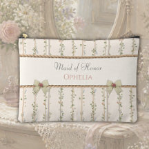Sac à cosmétiques floral de demoiselle d'honneur p
