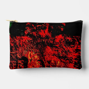 Sac à coudre rouge recyclé, texture abstraite fonc