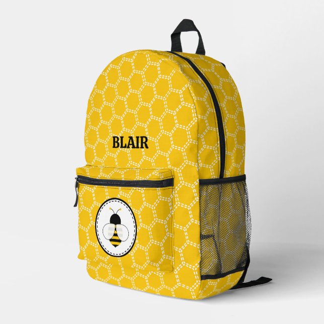 Sac à dos à coudre personnalisé Bee Bee Bee (Coin arrière droit)