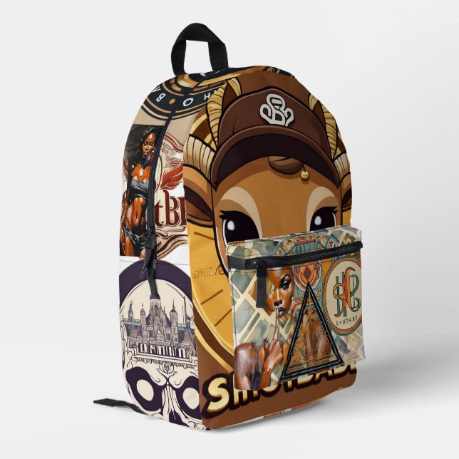 Sac à dos à coudre pour impression Hip-Hop vintage (Coin arrière gauche)