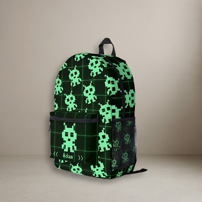 Sac à dos Alien Retro Pixel personnalisé (Créateur téléchargé)