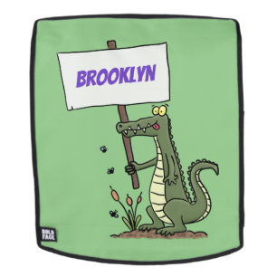 Sac À Dos Aligator de crocodile drôle avec dessin animé