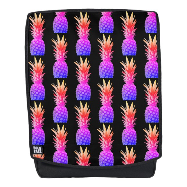 Sac À Dos Ananas Piñas Ombré Orange rose & violet (Devant)