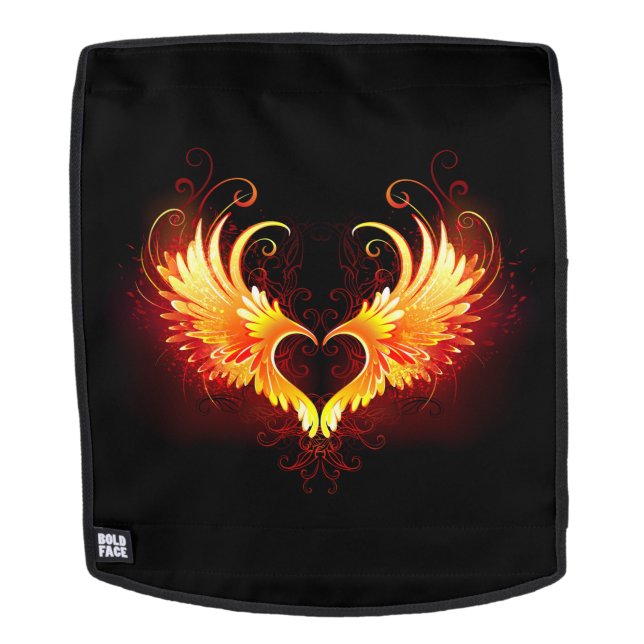 Sac À Dos Angel Fire Heart with Wings (Devant amovible)