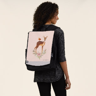Sac À Dos Aquarelle Brown mignonne Cerf Rustique