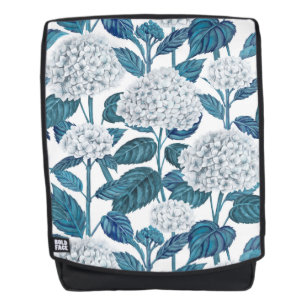 Sac À Dos Aquarelle d'hydrangée blanche