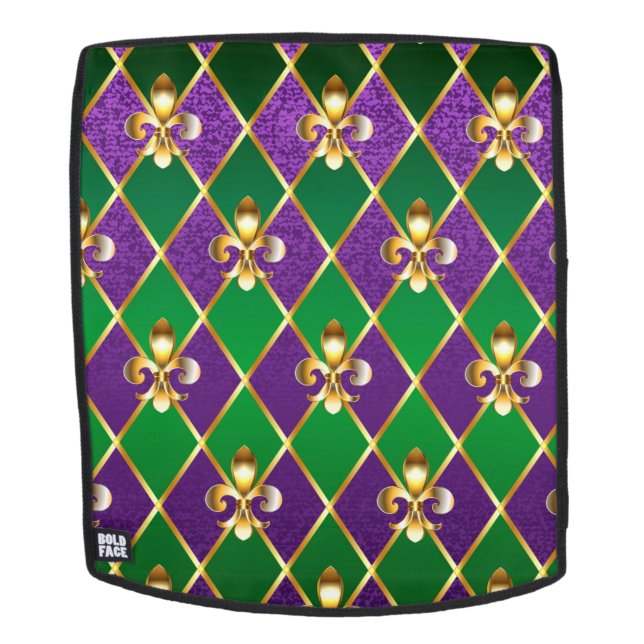Sac À Dos Arrière - plan de bijoux Mardi Gras (Devant amovible)