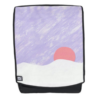 Sac à dos avec scène couché de soleil