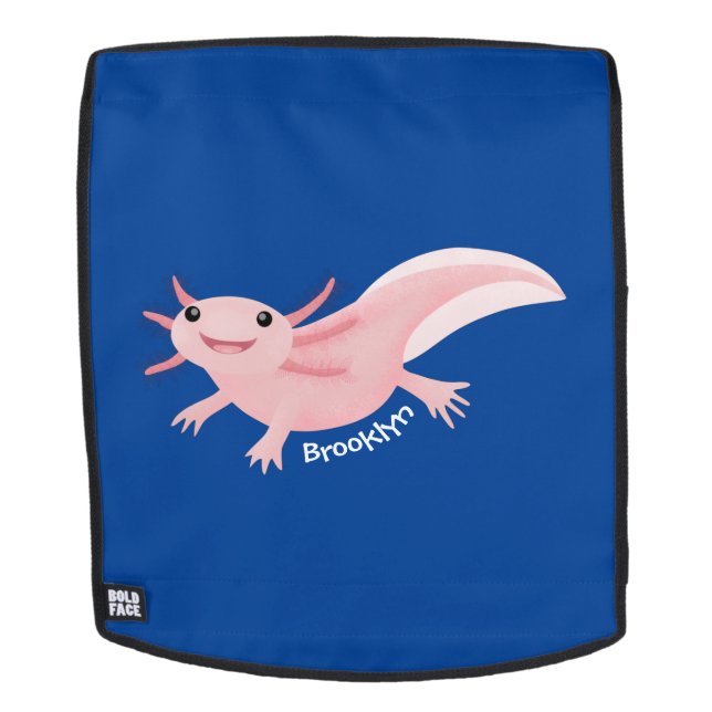 Sac À Dos axolotl rose pâle (Devant amovible)