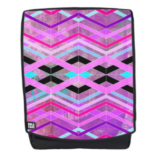 Sac À Dos Bandes de croisement géométriques violettes roses 