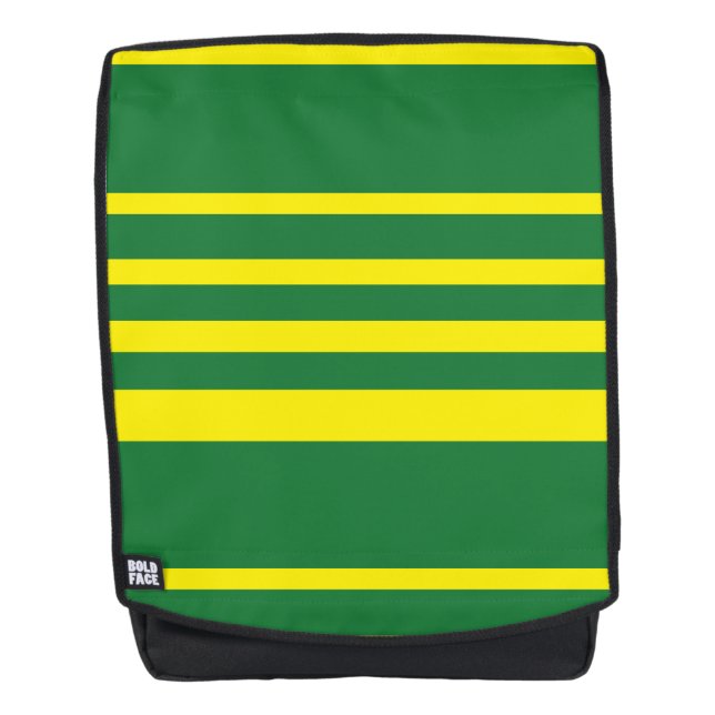 Sac À Dos Bandes vertes et jaunes (Devant)