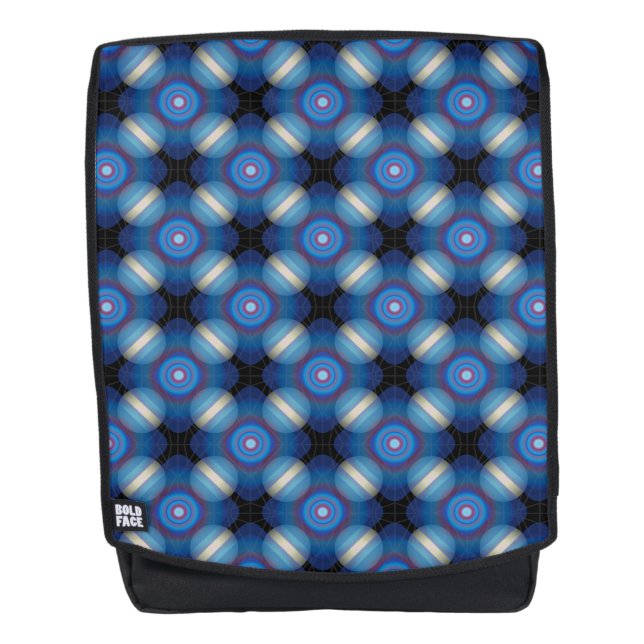 Sac À Dos Bleu Spacey Géométrique (Devant)