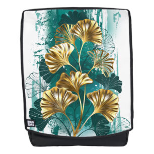 Sac À Dos Branche avec Feuilles d'or Ginko Biloba