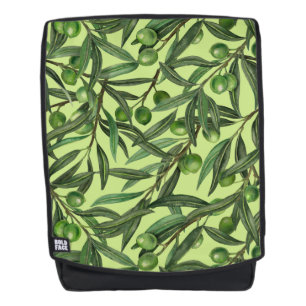 Sac À Dos Branches d'olive sur le vert miel