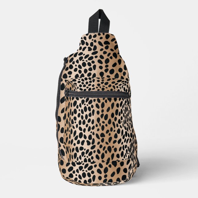 Sac à dos Brown pour carrosserie imprimé Cheetah (Recto)