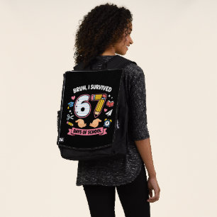 Sac À Dos Bruh j'ai survécu 67 jours d'école
