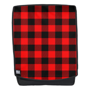 Sac À Dos Buffalo Check Rouge et Noir Lumberjack Plaid Decor