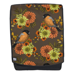 Sac À Dos Bullfinch on autumn floral