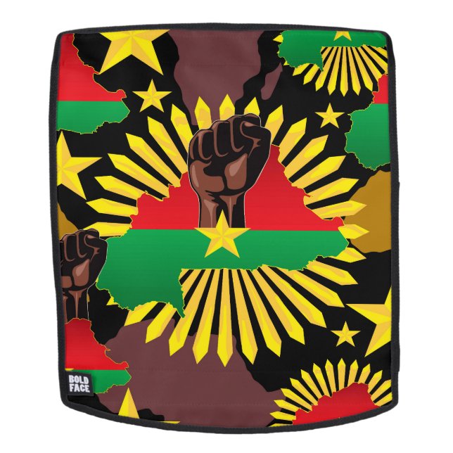 Sac À Dos Burkina Faso Carte, drapeau et première révolution (Devant amovible)