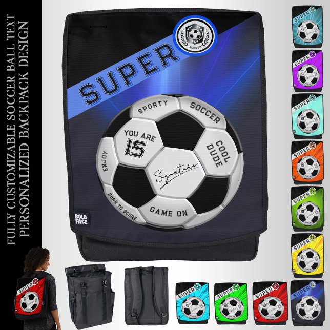 Sac À Dos Cadeaux de ballons de football personnalisés pour  (Créateur téléchargé)