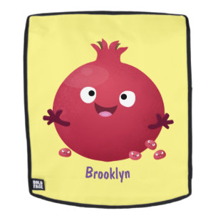 Sac À Dos Caricature de fruits à la grenade joyeux